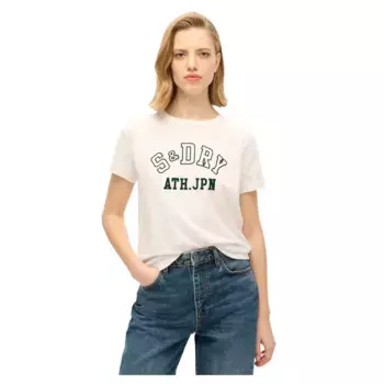 Футболка с коротким рукавом Superdry Athletic Graphic Fitted, бежевый
