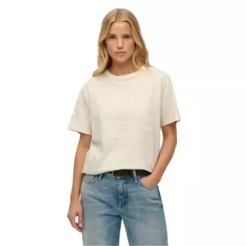 Футболка с коротким рукавом Superdry Athletic Tonal Oversized, бежевый
