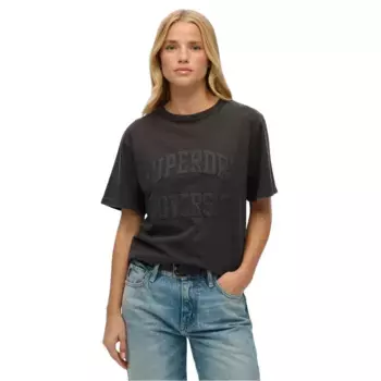 Футболка с коротким рукавом Superdry Athletic Tonal Oversized, черный