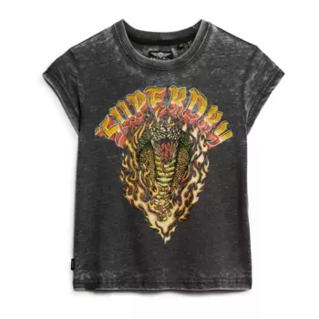 Футболка с коротким рукавом Superdry Biker Rock Graphic Cap, черный