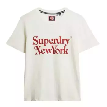 Футболка с коротким рукавом Superdry Brand Mark Relaxed Fit, белый