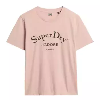 Футболка с коротким рукавом Superdry Brand Mark Relaxed Fit, розовый