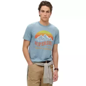 Футболка с коротким рукавом Superdry Cl Great Outdoors Relaxed, синий