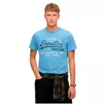 Футболка с коротким рукавом Superdry Classic Relaxed Fit, синий