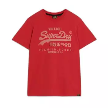 Футболка с коротким рукавом Superdry Classic Vintage Logo Heritage, красный
