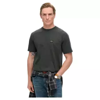 Футболка с коротким рукавом Superdry Contrast Stitch Pocket, черный