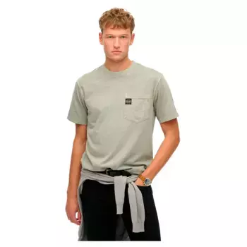 Футболка с коротким рукавом Superdry Contrast Stitch Pocket, зеленый