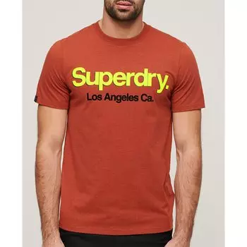 Футболка с коротким рукавом Superdry Core Logo Classic Washed, оранжевый