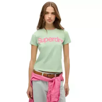 Футболка с коротким рукавом Superdry Core Logo City Fitted, зеленый