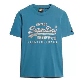 Футболка с коротким рукавом Superdry Embellished Vl Graphic, синий