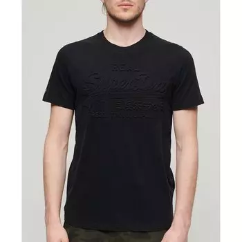 Футболка с коротким рукавом Superdry Embossed Vl, черный