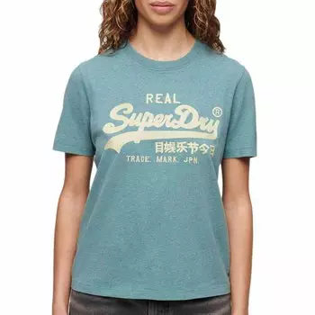 Футболка с коротким рукавом Superdry Embroidered Vl Relaxed, синий