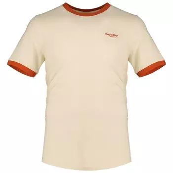 Футболка с коротким рукавом Superdry Essential Logo Ringer, бежевый