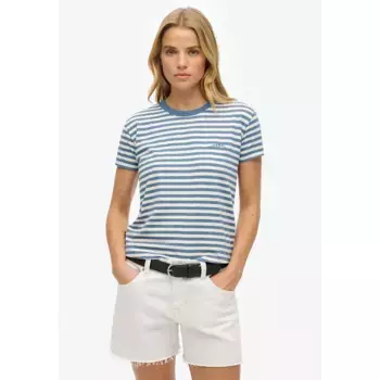 Футболка с коротким рукавом Superdry Essential Logo Str Fitted, синий