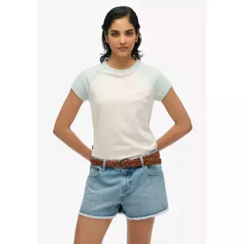 Футболка с коротким рукавом Superdry Essential Logo Raglan Slub, белый