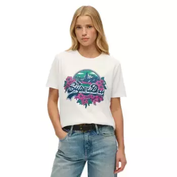 Футболка с коротким рукавом Superdry Floral, белый