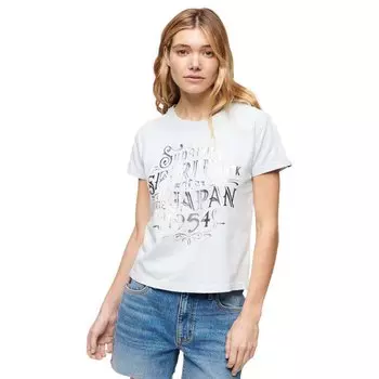 Футболка с коротким рукавом Superdry Foil Workwear Fitted, белый