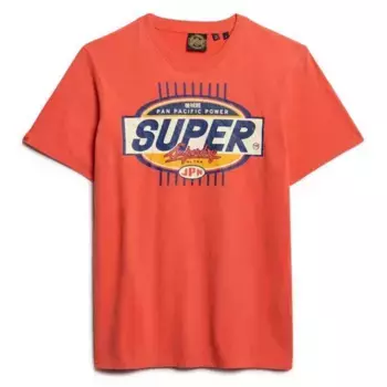 Футболка с коротким рукавом Superdry Gasoline Graphic Relaxed, оранжевый