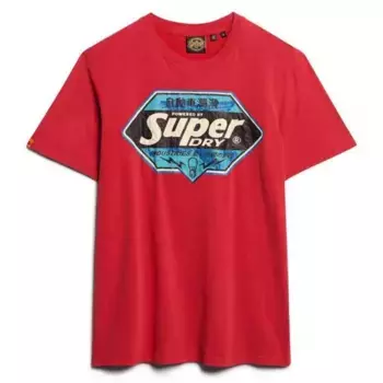 Футболка с коротким рукавом Superdry Gasoline Graphic Relaxed, красный