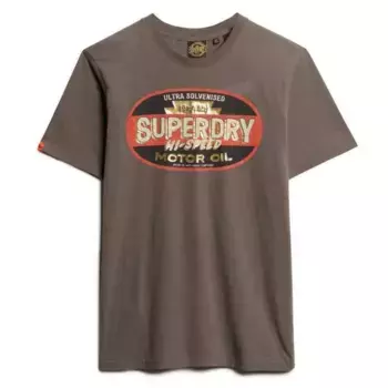 Футболка с коротким рукавом Superdry Gasoline Graphic Relaxed, коричневый