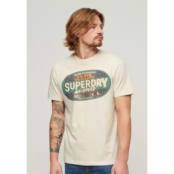 Футболка с коротким рукавом Superdry Gasoline Workwear, бежевый