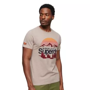 Футболка с коротким рукавом Superdry Great Outdoors Graphic, бежевый