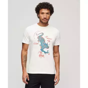 Футболка с коротким рукавом Superdry Kailash Dragon, белый