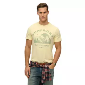 Футболка с коротким рукавом Superdry Lo-Fi Outdoor Mono Relaxed, желтый