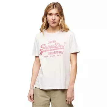 Футболка с коротким рукавом Superdry Metallic Vl Relaxed, белый