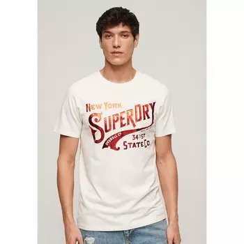Футболка с коротким рукавом Superdry Metallic Workwear Graphic, белый