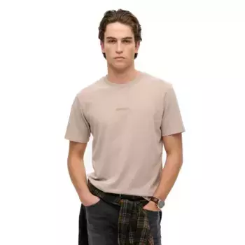 Футболка с коротким рукавом Superdry Micro Logo, бежевый