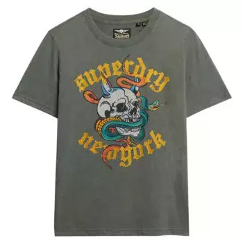 Футболка с коротким рукавом Superdry Neo Trad Tattoo Relaxed, зеленый