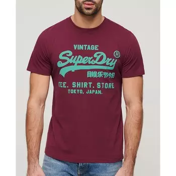 Футболка с коротким рукавом Superdry Neon Vl, фиолетовый