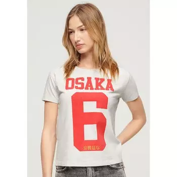 Футболка с коротким рукавом Superdry Osaka Graphic Fitted, серый