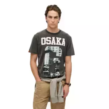 Футболка с коротким рукавом Superdry Osaka Loose, черный