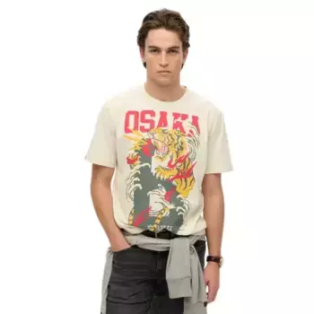 Футболка с коротким рукавом Superdry Osaka Loose, бежевый