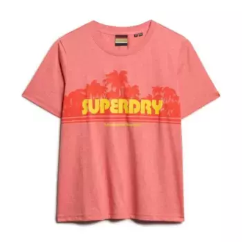 Футболка с коротким рукавом Superdry Outdoor Stripe Relaxed, красный
