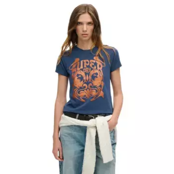 Футболка с коротким рукавом Superdry Pop Archive Super Fitted, синий