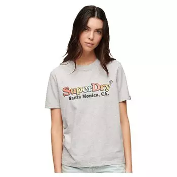 Футболка с коротким рукавом Superdry Rainbow Logo Relaxed, серый