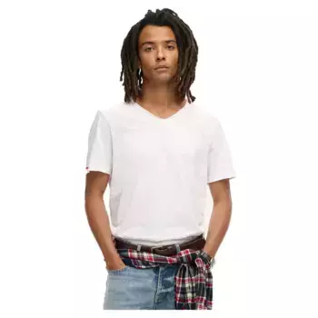 Футболка с коротким рукавом Superdry Raw Edge Slub V, белый