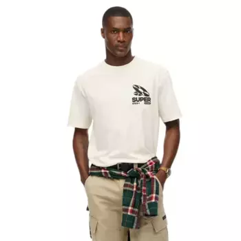 Футболка с коротким рукавом Superdry Record Label Oversize, бежевый