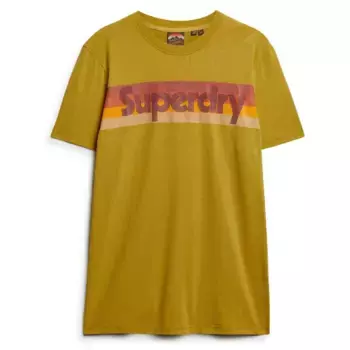 Футболка с коротким рукавом Superdry Retro Stripe Logo, желтый