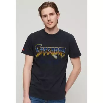 Футболка с коротким рукавом Superdry Rock Graphic Band, синий