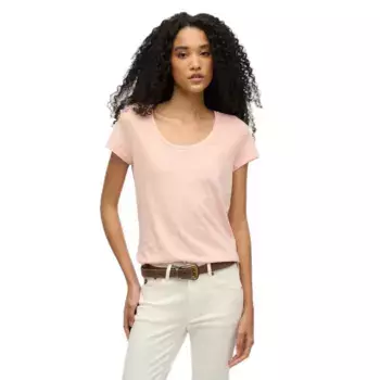 Футболка с коротким рукавом Superdry Scoop Neck, розовый