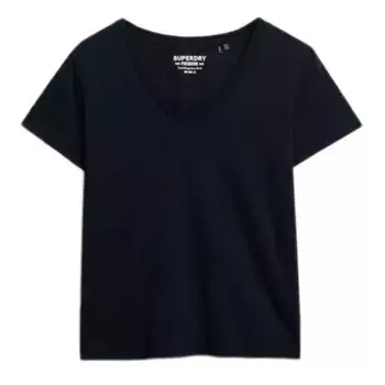 Футболка с коротким рукавом Superdry Studios Slub Emb Vee, черный
