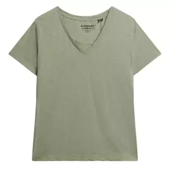 Футболка с коротким рукавом Superdry Studios Slub Emb Vee, зеленый