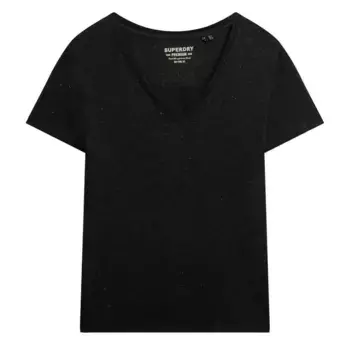 Футболка с коротким рукавом Superdry Studios Slub Emb Vee, черный
