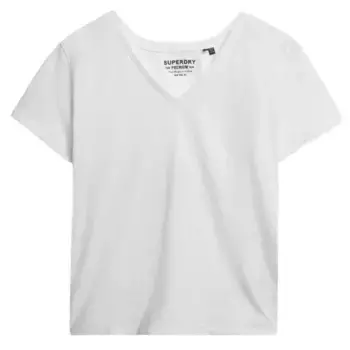 Футболка с коротким рукавом Superdry Studios Slub Emb Vee, белый