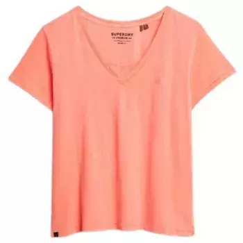 Футболка с коротким рукавом Superdry Studios Slub Emb Vee, оранжевый