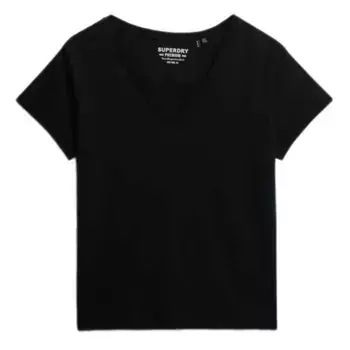 Футболка с коротким рукавом Superdry Studios Slub Emb Vee, черный